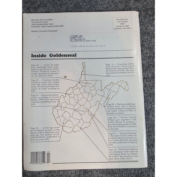 Goldenseal Magazine Winter 1994 Vol 20 No 4 West Virginia Traditional Life - Picture 4 of 6